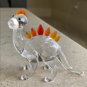 Stunning genuine crystal dragon w/color spikes  3”